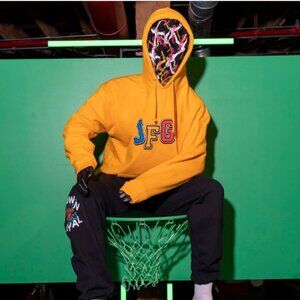 Joe Freshgoods JFG x NBA All Star x Crown Royal Yellow Hoodie Sweatshirt Mens S